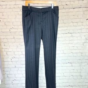 Theory size 10 grey wool pinstripe pants